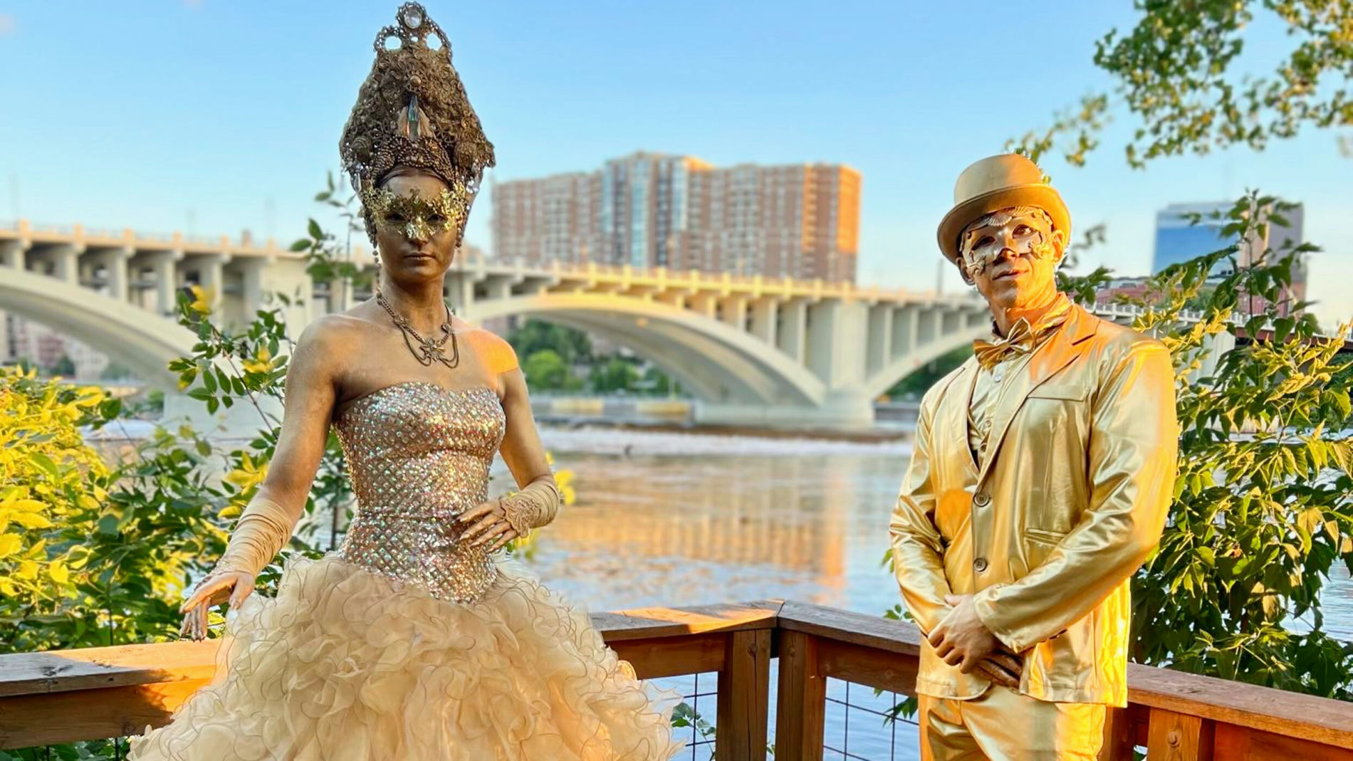 Milestone celebration with live performers